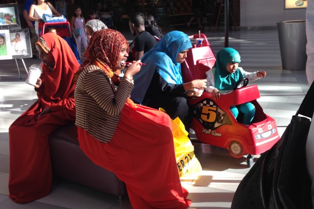 Family eating ice cream